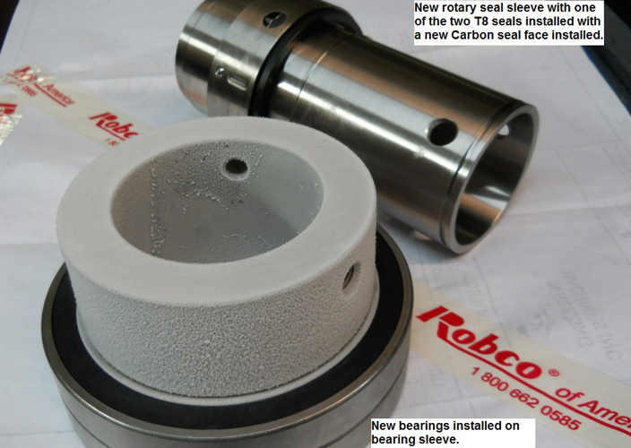 new rotary seal sleeve and bearing sleeve by robco of america